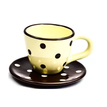 Kerámia kávés csésze + csészealj