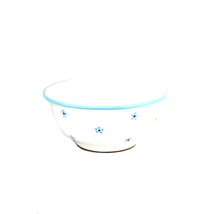 Kerámia müzlis tál fehér-világoskék nefelejcs