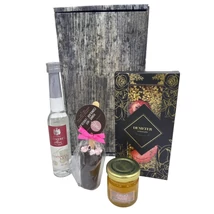 Csupa finomság - forró csoki, méz, pálinka, gyümölcsös csoki ajándékcsomag