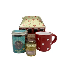 Teázós advent mézzel pöttyös bögrében ajándékcsomag