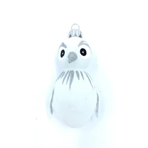 Üveg karácsonyfadísz bagoly forma