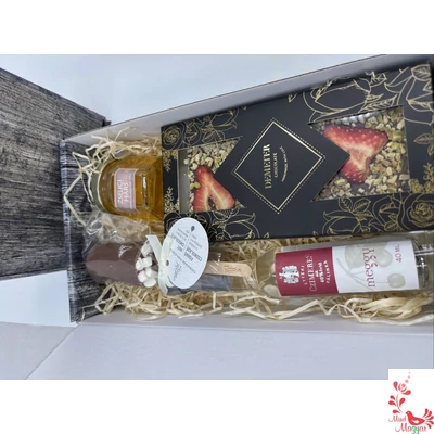 Csupa finomság - forró csoki, méz, pálinka, gyümölcsös csoki ajándékcsomag