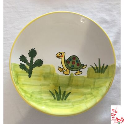 Gyerek tányér teknőc mintával