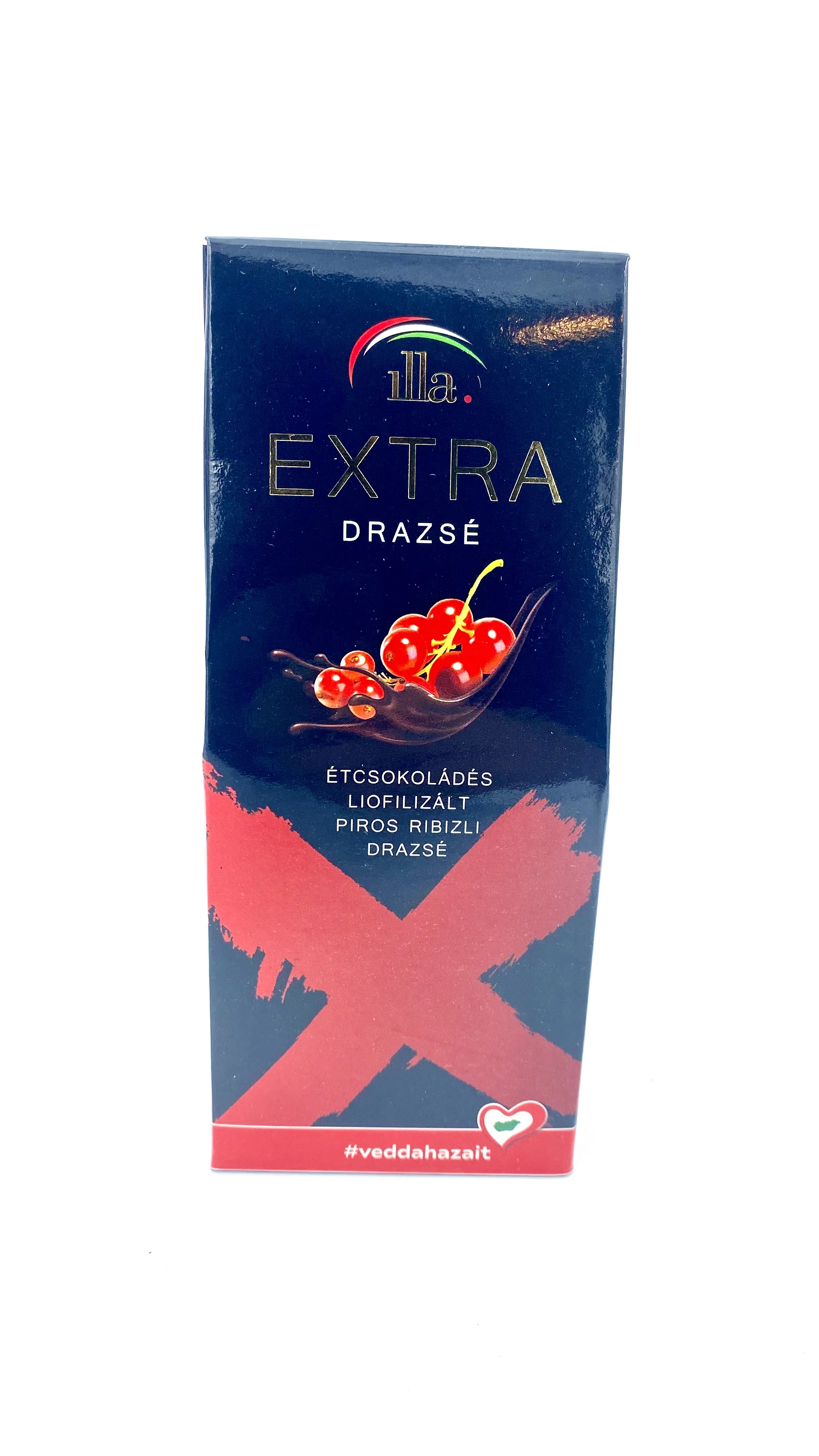 Étcsokoládés liofilizált pirosribizli drazsé
