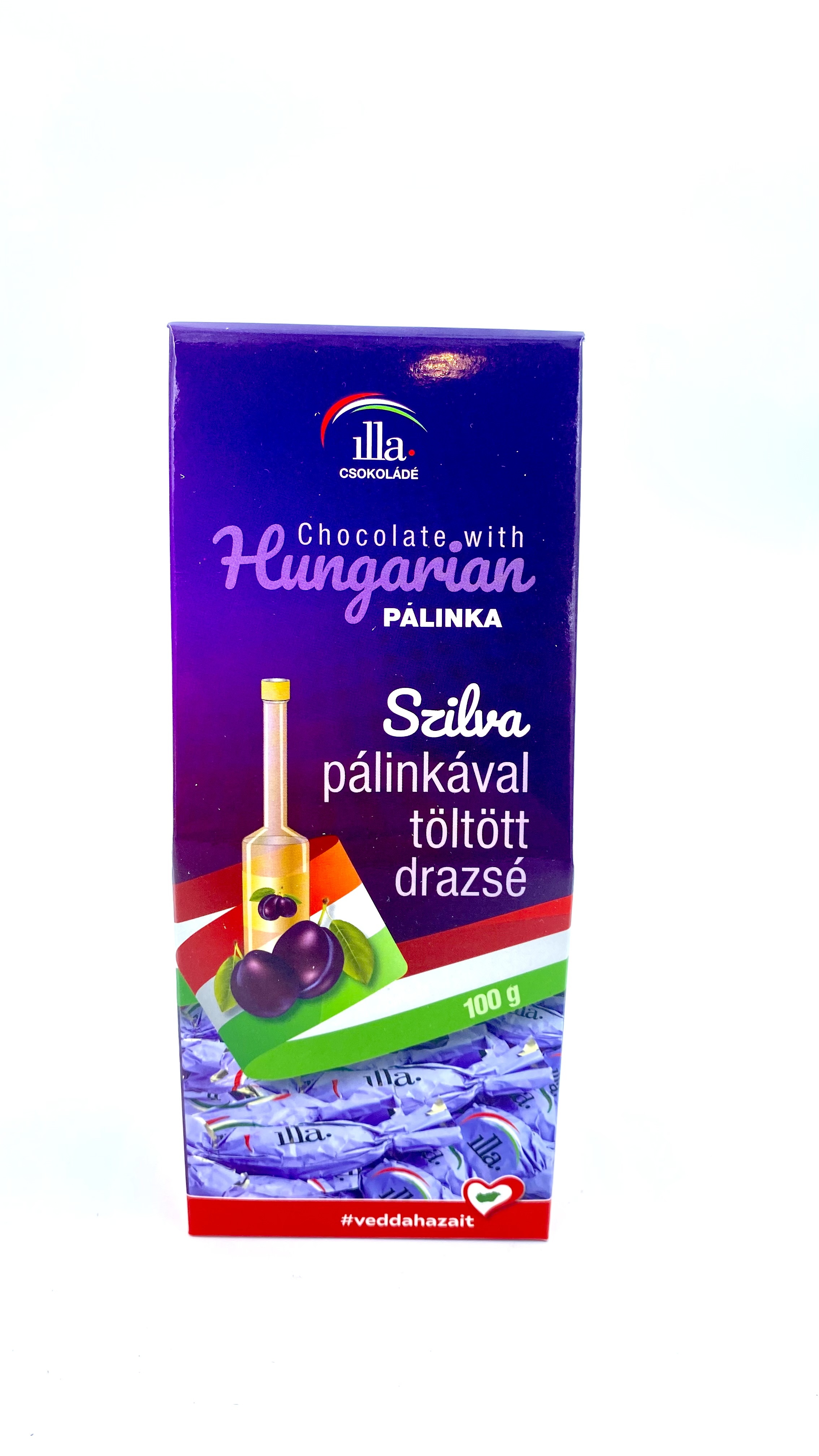 Szilva pálinkával töltött drazsé