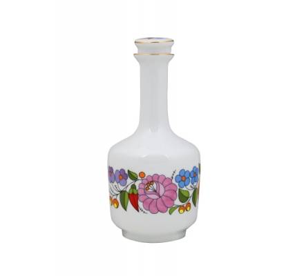 Kalocsai porcelán pálinkás üveg 0,5 l.